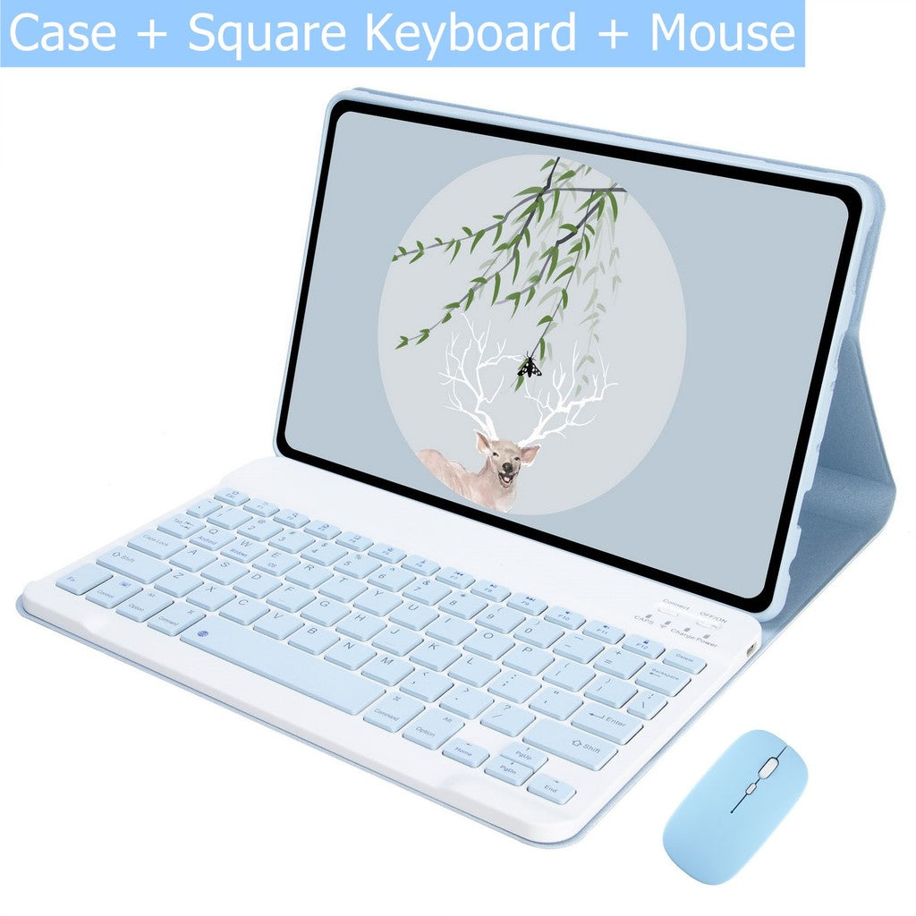 Capa Com Teclado Touchpad Para Xiaomi Redmi Pad SE 11 Polegadas 2023 Sem Fio Bluetooth Mouse De Couro Magnético