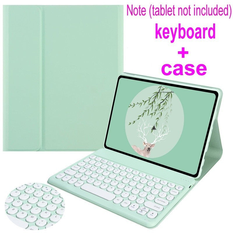Capinha Para Xiaomi Red mi Pad 10.61 "2022 xiaomi Redmi Pad SE 11'' 2023 botão redondo Teclado Bluetooth Sem Fio Mouse C