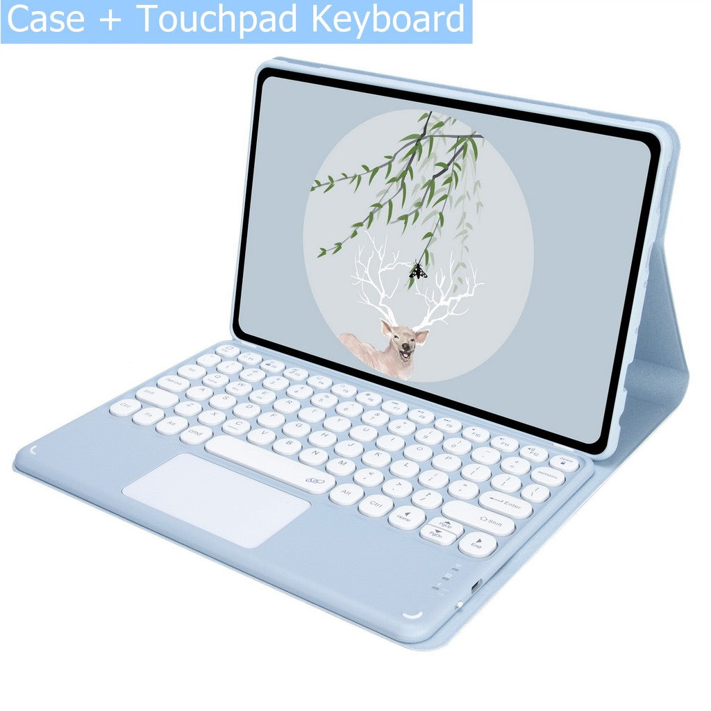 Capa Com Teclado Touchpad Para Xiaomi Redmi Pad SE 11 Polegadas 2023 Sem Fio Bluetooth Mouse De Couro Magnético