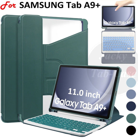 Apto Para SAMSUNG Galaxy Tab A9 A9 Plus 11.0 polegada 2023 SM-X210 SM-X215 SM-X216 Alta Qualidade De Couro Acrílico Rota