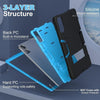 Capa com Suporte para Lenovo Tab M11 2024 de 11 polegadas, Capa Traseira Resistente e à Prova de Choque para Lenovo Xiao