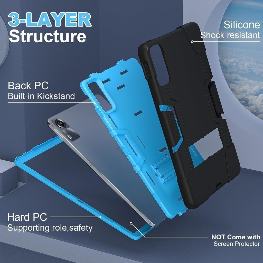 Capa com Suporte para Lenovo Tab M11 2024 de 11 polegadas, Capa Traseira Resistente e à Prova de Choque para Lenovo Xiao