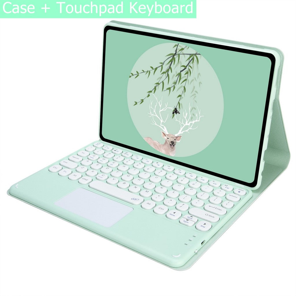 Capa Com Teclado Touchpad Para Xiaomi Redmi Pad SE 11 Polegadas 2023 Sem Fio Bluetooth Mouse De Couro Magnético
