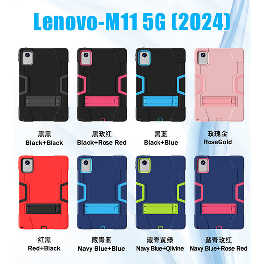 Capa com Suporte para Lenovo Tab M11 2024 de 11 polegadas, Capa Traseira Resistente e à Prova de Choque para Lenovo Xiao