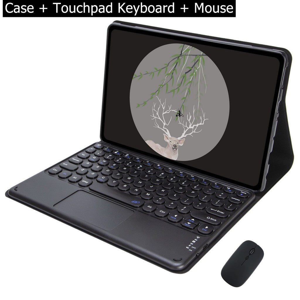 Capa Com Teclado Touchpad Para Xiaomi Redmi Pad SE 11 Polegadas 2023 Sem Fio Bluetooth Mouse De Couro Magnético
