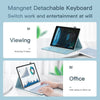 Capa Com Teclado Para Redmi Pad SE 11 2024 Pro 12.1 2024 10.61 2022 8.7 " Magnético Destacável Sem Fio Bluetooth Mouse
