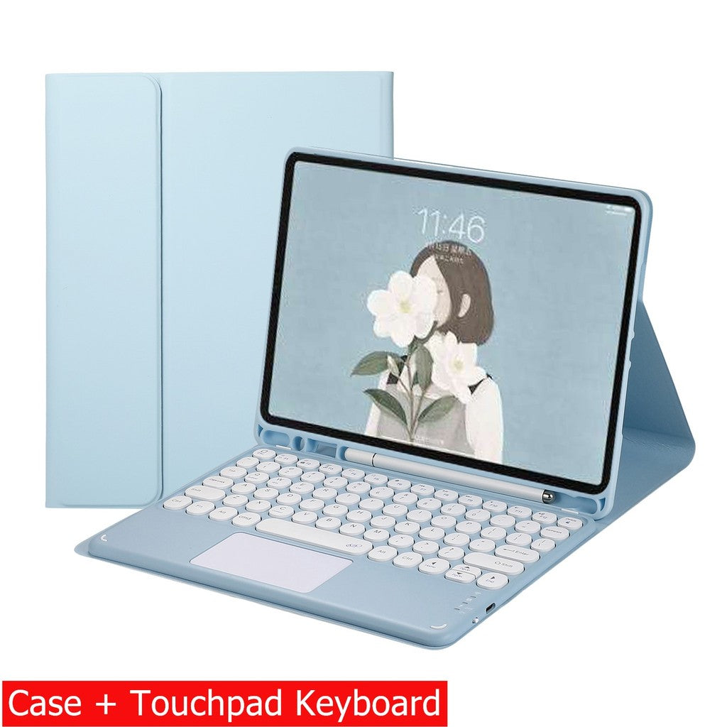 Capa Com Teclado Para iPad 10a Geração 10.9 " 2022 Sem Fio Bluetooth Touchpad Mouse Magnético Casos De Couro Caneta Slot