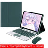 Capa Com Teclado Para iPad 10a Geração 10.9 " 2022 Sem Fio Bluetooth Touchpad Mouse Magnético Casos De Couro Caneta Slot