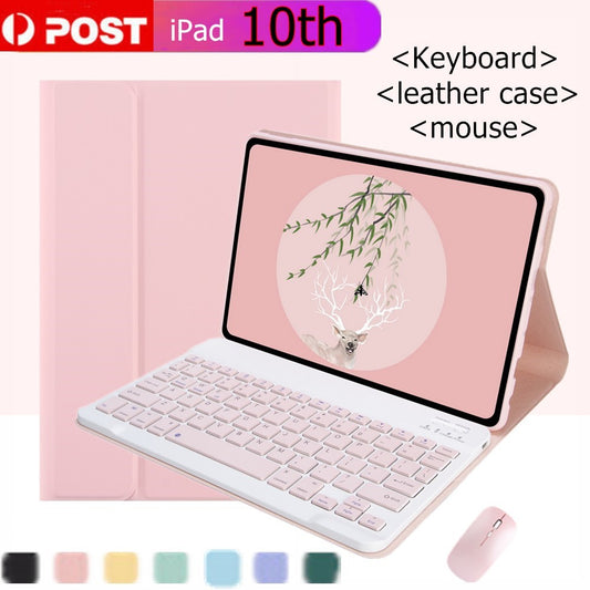 Capa Com Teclado Para iPad 10a Geração 10.9 " 2022 Sem Fio Bluetooth Touchpad Mouse Magnético Casos De Couro Caneta Slot