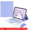 Capa Com Teclado Para iPad 10a Geração 10.9 " 2022 Sem Fio Bluetooth Touchpad Mouse Magnético Casos De Couro Caneta Slot