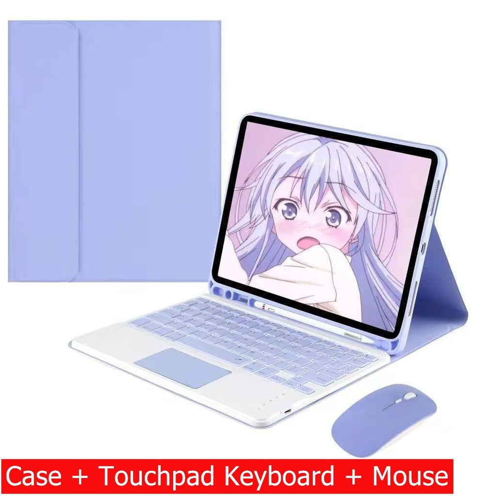 Capa Com Teclado Para iPad 10a Geração 10.9 " 2022 Sem Fio Bluetooth Touchpad Mouse Magnético Casos De Couro Caneta Slot