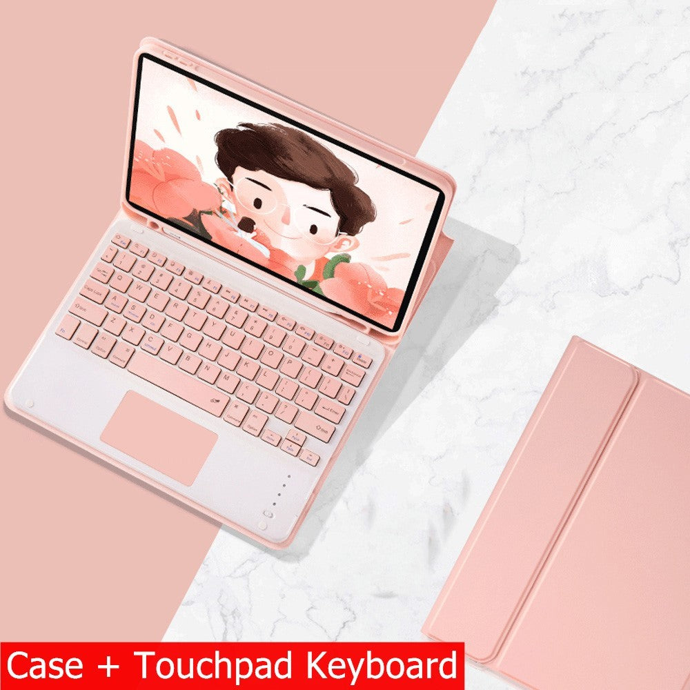 Capa Com Teclado Para iPad 10a Geração 10.9 " 2022 Sem Fio Bluetooth Touchpad Mouse Magnético Casos De Couro Caneta Slot