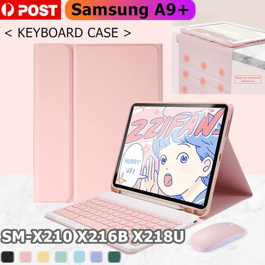 Capa Com Teclado Para Samsung Galaxy Tab A9 + 11.0 SM-X210 X216B X218U Sem Fio Bluetooth Touchpad Mouse Capas De Couro M