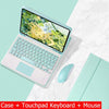 Capa Com Teclado Para iPad 10a Geração 10.9 " 2022 Sem Fio Bluetooth Touchpad Mouse Magnético Casos De Couro Caneta Slot