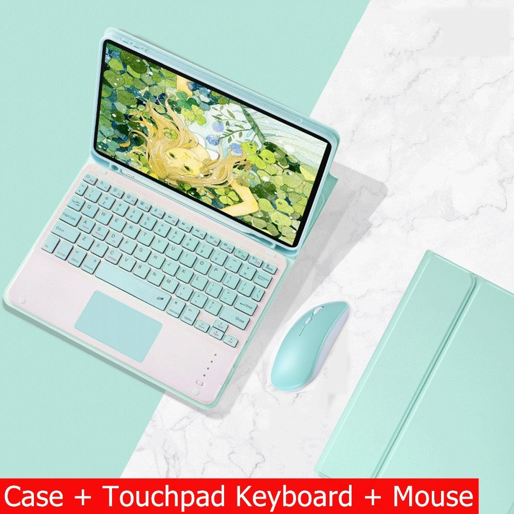 Capa Com Teclado Para iPad 10a Geração 10.9 " 2022 Sem Fio Bluetooth Touchpad Mouse Magnético Casos De Couro Caneta Slot