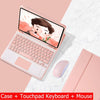 Capa Com Teclado Para iPad 10a Geração 10.9 " 2022 Sem Fio Bluetooth Touchpad Mouse Magnético Casos De Couro Caneta Slot