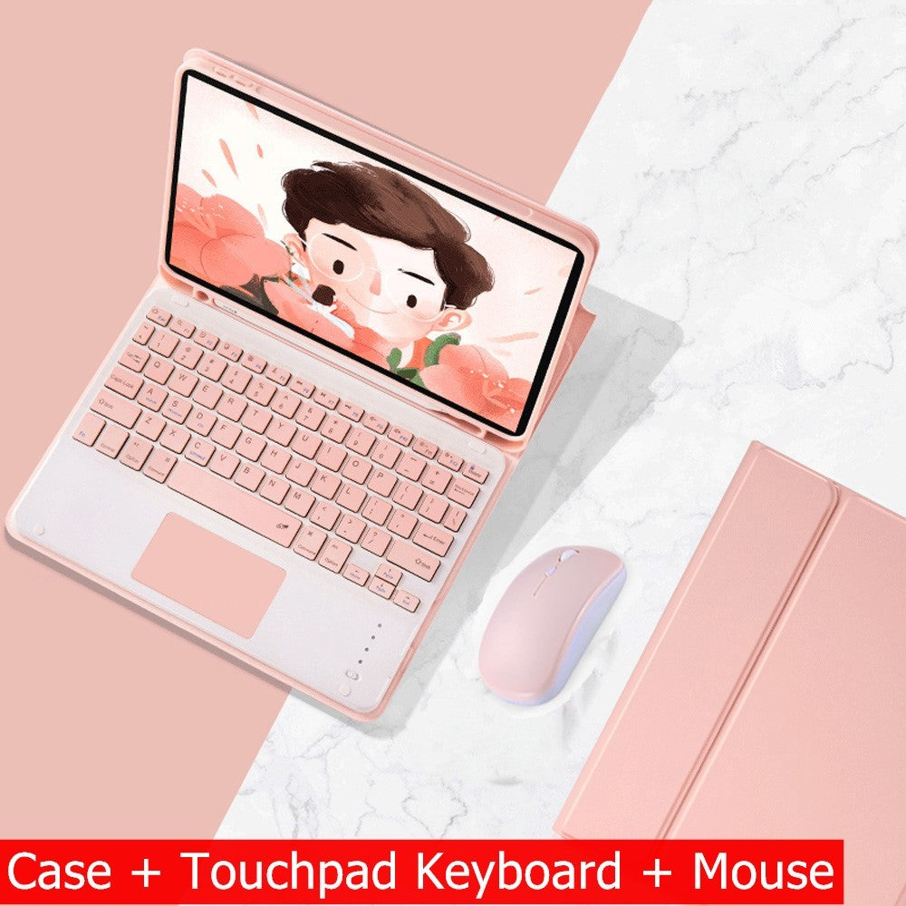 Capa Com Teclado Para iPad 10a Geração 10.9 " 2022 Sem Fio Bluetooth Touchpad Mouse Magnético Casos De Couro Caneta Slot
