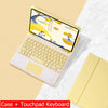 Capa Com Teclado Para iPad 10a Geração 10.9 " 2022 Sem Fio Bluetooth Touchpad Mouse Magnético Casos De Couro Caneta Slot