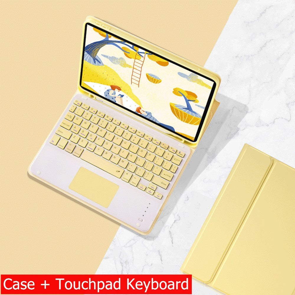 Capa Com Teclado Para iPad 10a Geração 10.9 " 2022 Sem Fio Bluetooth Touchpad Mouse Magnético Casos De Couro Caneta Slot