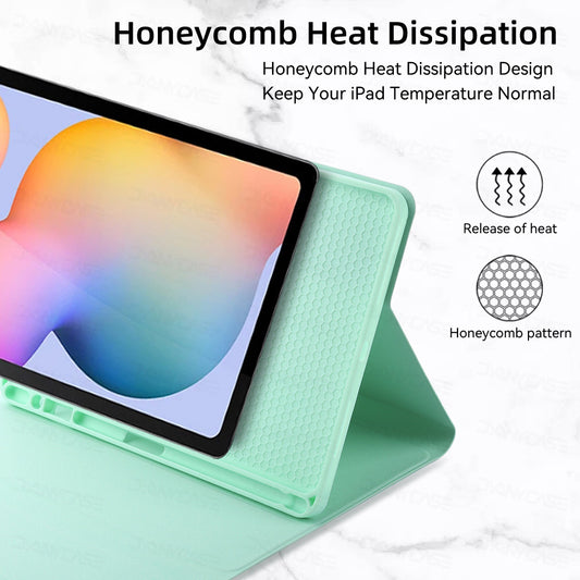 Capa Com Teclado Para iPad 10a Geração 10.9 " 2022 Sem Fio Bluetooth Touchpad Mouse Magnético Casos De Couro Caneta Slot