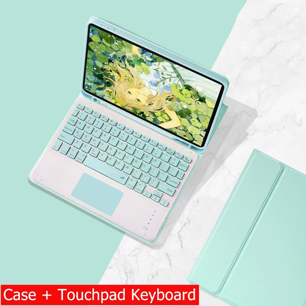 Capa Com Teclado Para Samsung Galaxy Tab S7 11.0 SM-T870 T875 Sem Fio Bluetooth Touchpad Mouse Capas De Couro Magnético