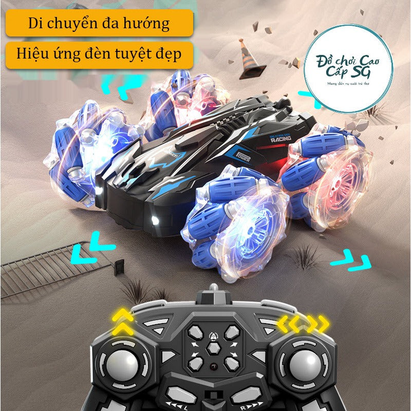 <h2>Carro RC Off-Road Stunt com Rotação 360° e Luzes – Drift 4 Rodas, Presente de Aniversário Modelo 2024</h2>